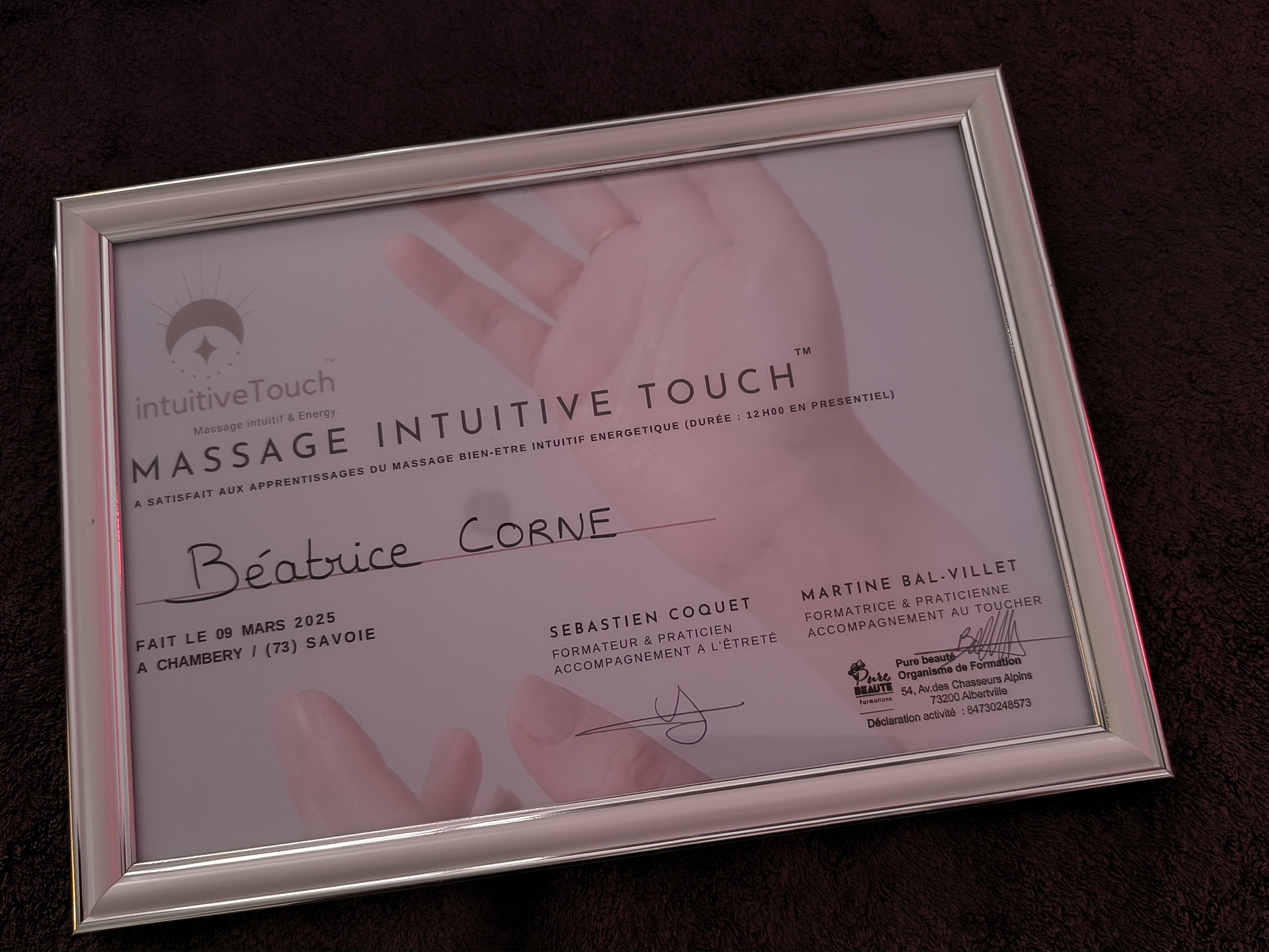  Ma formation au massage intuitif